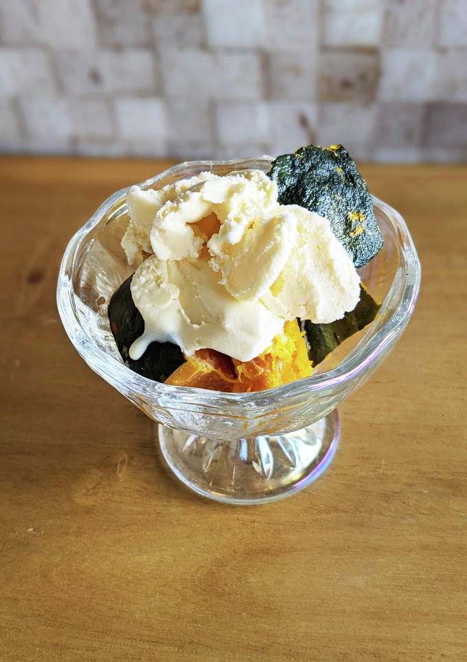 ほっこりかぼちゃとバニラアイス♪-レシピのメイン写真
