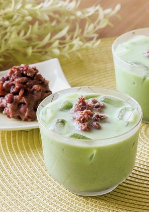 糀あん抹茶ラテ-レシピのメイン写真