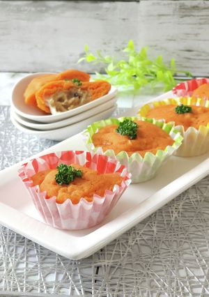 お肉も野菜も摂れる!お食事蒸しパン-レシピのメイン写真