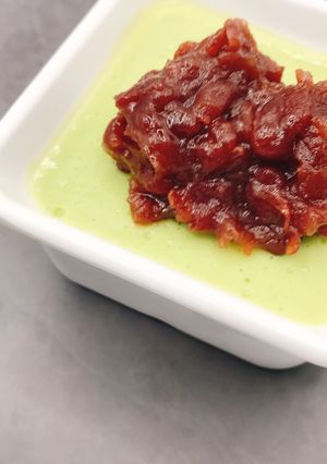 【病院】豆腐ババロア（抹茶）【おやつ】-レシピのメイン写真