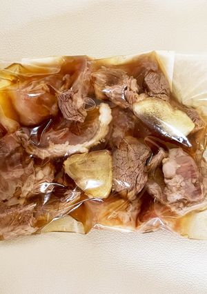 低温調理牛すじほろほろ下茹（高温90℃）-レシピのメイン写真