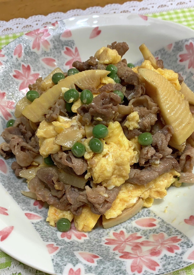 筍と豚肉の中華風ふわ卵炒め♪-レシピのメイン写真