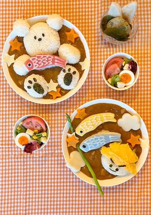 こどもの日に☆簡単かわいいデコカレー-レシピのメイン写真