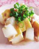 厚揚げと大根のサイコロころりん炒め煮
