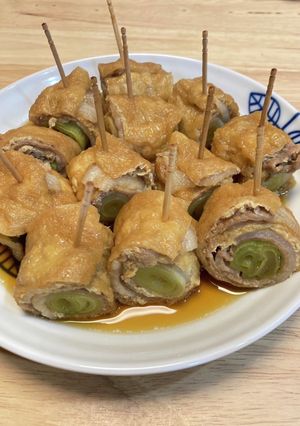 豚バラと長ネギの油あげロール巻き-レシピのメイン写真