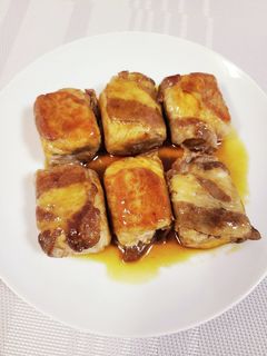 厚揚げの豚肉巻き ポン酢ハチミツ仕立て-レシピのメイン写真
