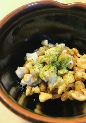 毎日の納豆●鶏皮の揚げ焼き-レシピのメイン写真