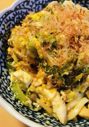 ゴーヤーチャンプルーの焼きうどん-レシピのメイン写真