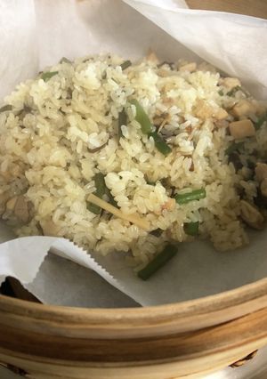蒸し器で本格！一粒一粒ぷっくり山菜おこわ-レシピのメイン写真