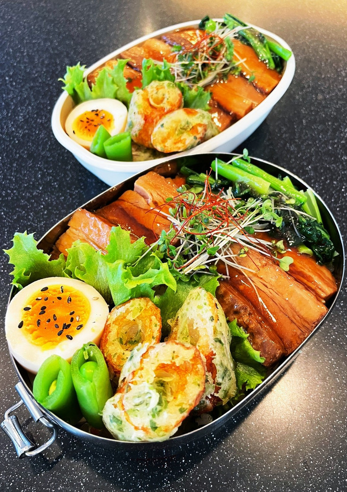 高校生弁当2023 4月20角煮丼弁当-レシピのメイン写真