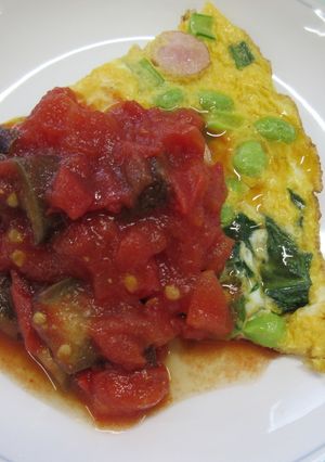 ボリューム満点野菜のオムレツ-レシピのメイン写真