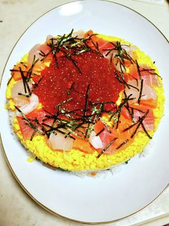簡単 ちらし寿司ケーキ-レシピのメイン写真