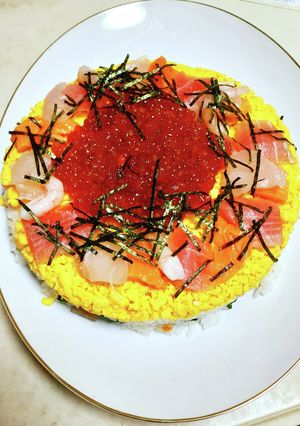 簡単 ちらし寿司ケーキ-レシピのメイン写真