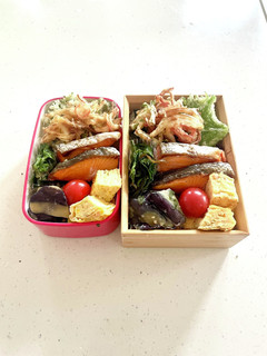 私のお弁当2023紅鮭とかき揚げ弁当-レシピのメイン写真