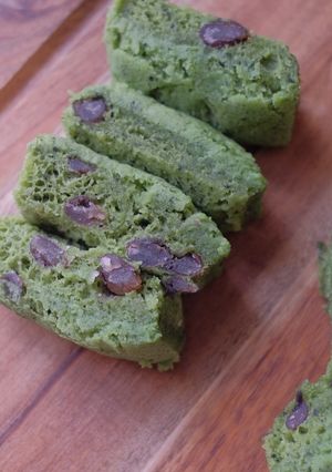 抹茶と小豆の蒸しパン-レシピのメイン写真