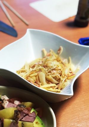 メークインとベーコンの青椒肉絲的な-レシピのメイン写真