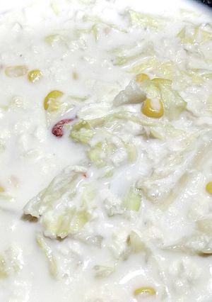 豆腐と春キャベツの豆乳スープ-レシピのメイン写真