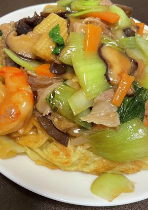 簡単五目あんかけ焼きそば-レシピのメイン写真