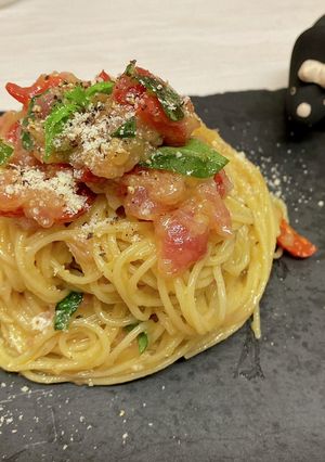 イタリアンまぐろたたき冷製パスタ-レシピのメイン写真