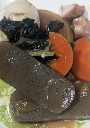 小松菜とにんじんとたまごと豚肉の煮物-レシピのメイン写真