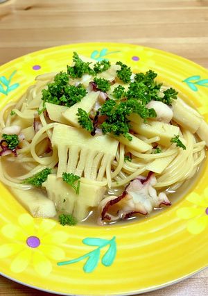 たけのことパセリのスープスパゲッティ-レシピのメイン写真