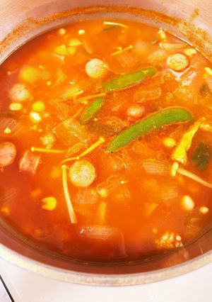 野菜ジュースで作る具沢山コンソメスープ-レシピのメイン写真