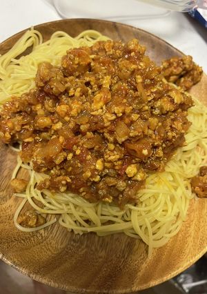 簡単ミートソースパスタ-レシピのメイン写真