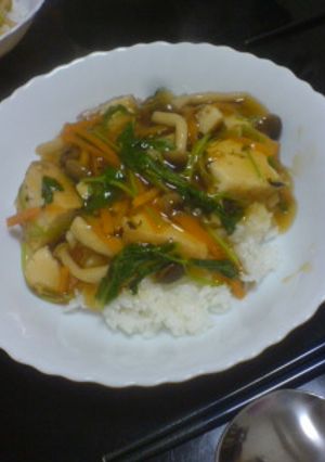厚揚げとしめじのあんかけ丼☆ミ-レシピのメイン写真