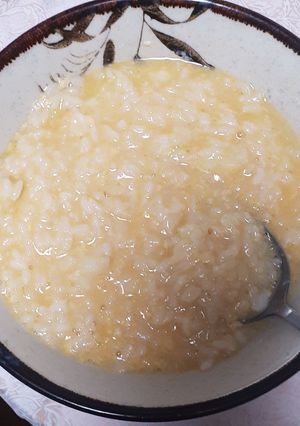 レンジで簡単★鰹しゅうゆだしたまご粥-レシピのメイン写真