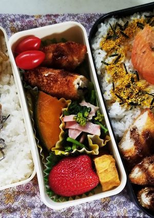 ササミ梅しそフライ弁当(4.21)-レシピのメイン写真