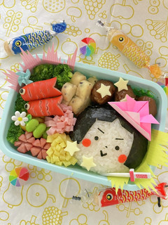 こどもの日 金太郎弁当 かぶと付き♪-レシピのメイン写真
