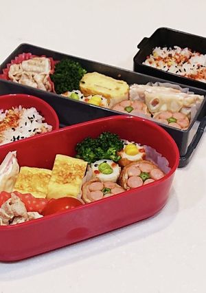 高校生(1年)弁当2&旦那さん弁当61-レシピのメイン写真