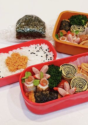 高校生(1年)弁当3&旦那さん弁当62-レシピのメイン写真