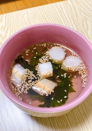お麩とわかめのお吸い物-レシピのメイン写真
