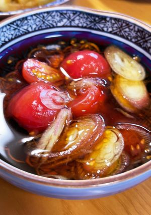 茗荷トマトの素麺つゆ-レシピのメイン写真