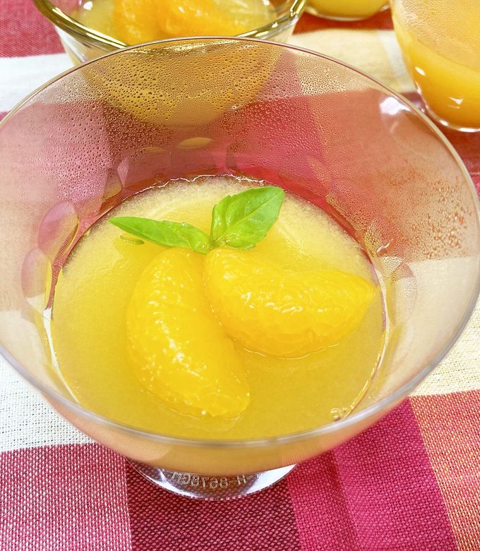 果肉入りオレンジゼリー by 藤枝市保健センター 【クックパッド】 簡単