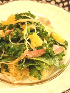 サラダケールとグレープフルーツ冷製パスタ-レシピのメイン写真