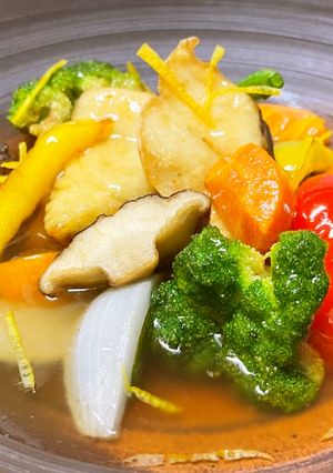 浜名湖産白身魚と旬野菜の餡かけ-レシピのメイン写真