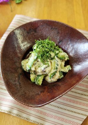 124.ゴーヤと干し椎茸の甘酢白和え-レシピのメイン写真