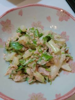簡単!めちゃうま♪セロリとツナの味噌マヨ-レシピのメイン写真