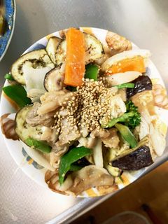 簡単きな粉梅マリネ味豚こま大根青椒肉絲風-レシピのメイン写真