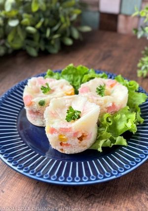 レンジで簡単！チーハム蒸しパン-レシピのメイン写真