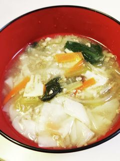 簡単☆野菜たっぷり包まないワンタンスープ-レシピのメイン写真