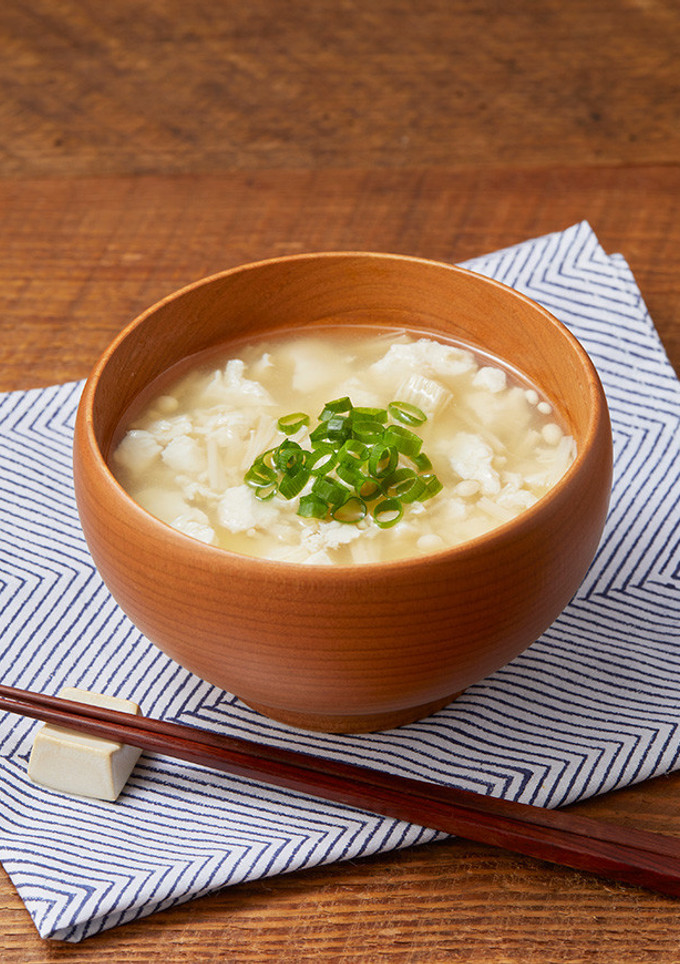 くずし豆腐とえのきの白だし味噌汁-レシピのメイン写真