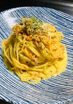 すりおろし人参と牛ひき肉のクリームパスタ-レシピのメイン写真