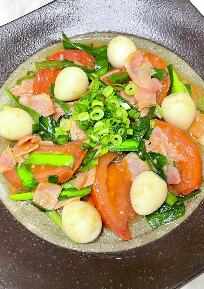 トマトとうずらの卵の中華風炒め-レシピのメイン写真