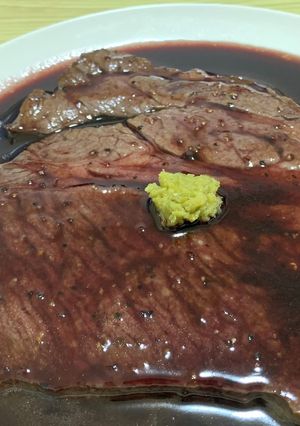 ゆず胡椒香る！牛ステーキ 赤ワインソース-レシピのメイン写真