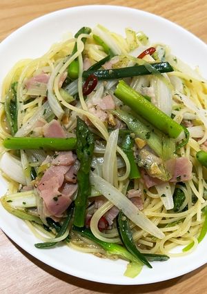 葉玉ねぎのペペロンチーノ(簡単)-レシピのメイン写真