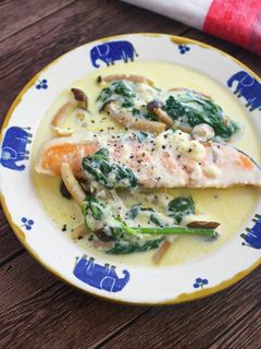 鮭とほうれん草のクリーム煮-レシピのメイン写真