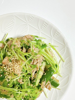 栄養満点!豆苗とツナの梅サラダ-レシピのメイン写真